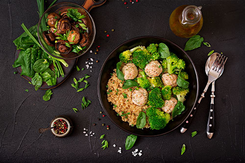 Rainbow Veggie Quinoa Risotto